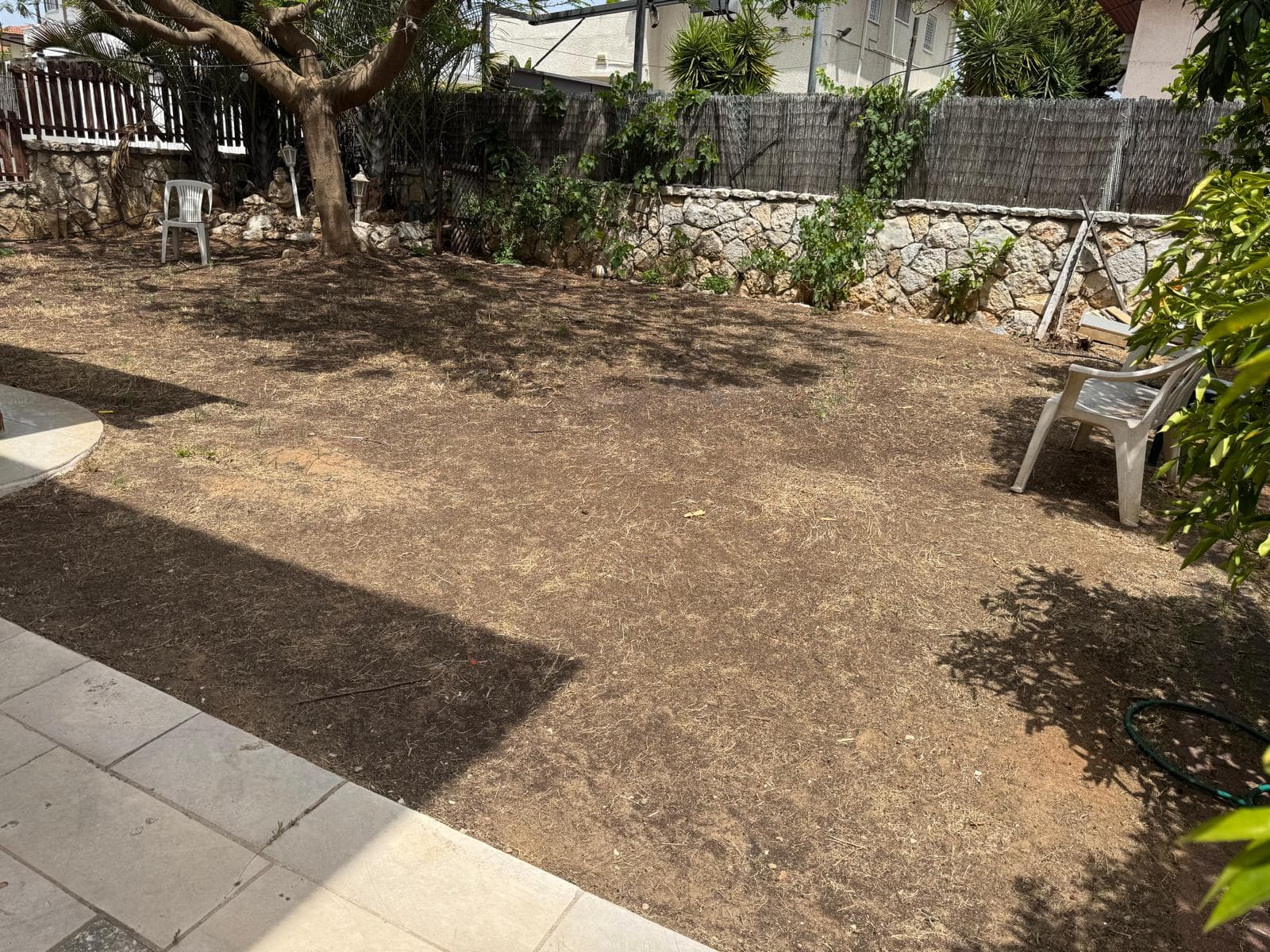 גינת בית פרטי — לפני